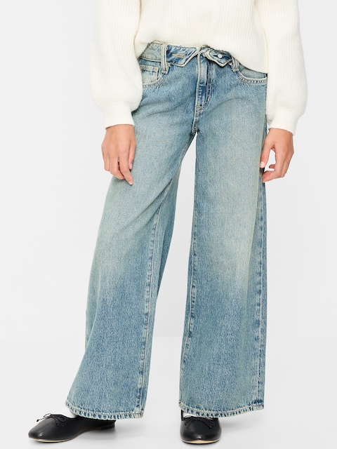 JEAN COUPE TRÈS GÉNÉREUSE À JAMBE LARGE POUR FILLE