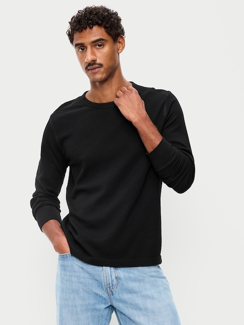 Crew-Neck Waffle T-Shirt