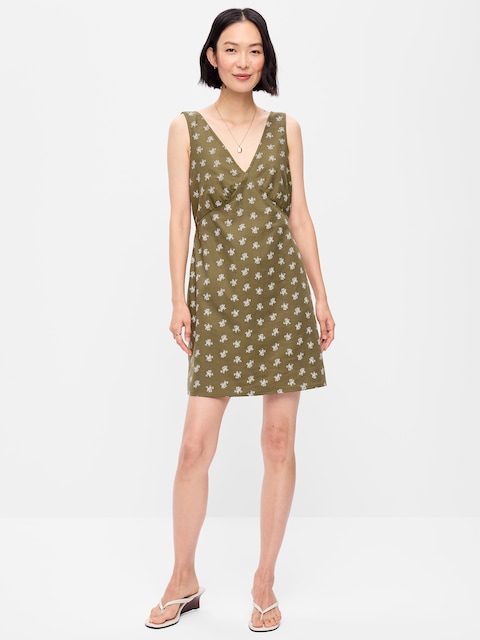 ROBE TRAPÈZE COURTE SANS MANCHES