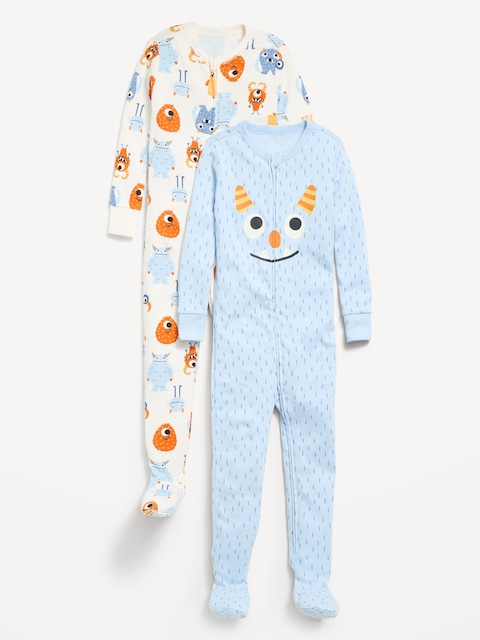 PYJAMA UNE-PIÈCE À COUPE AJUSTÉE À GLISSIÈRE BIDIRECTIONNELLE POUR TOUT-PETIT ET BÉBÉ (PAQUET DE 2)