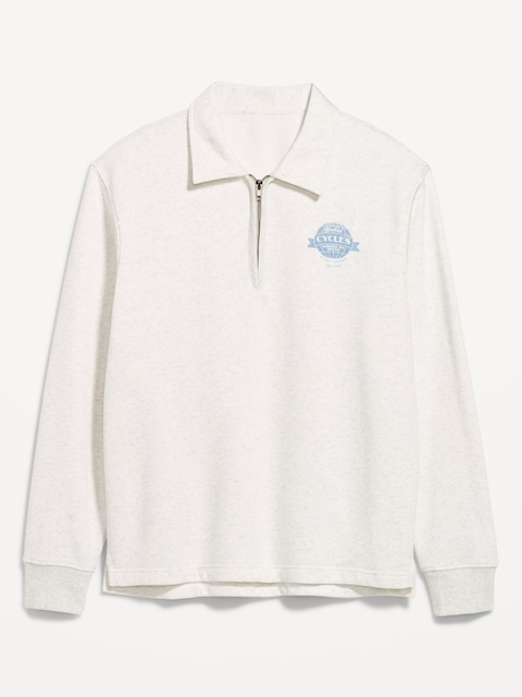 Collared Fleece Quarter-Zip Pullover
