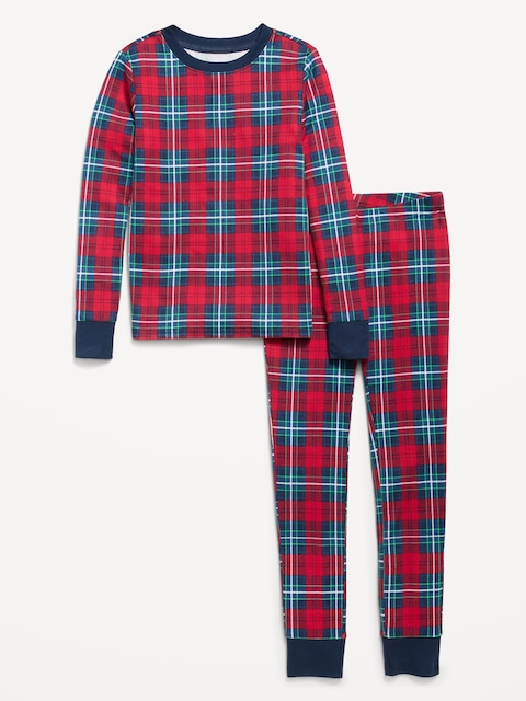 Gender-Neutral Snug-Fit Graphic Pajama Set for Kids