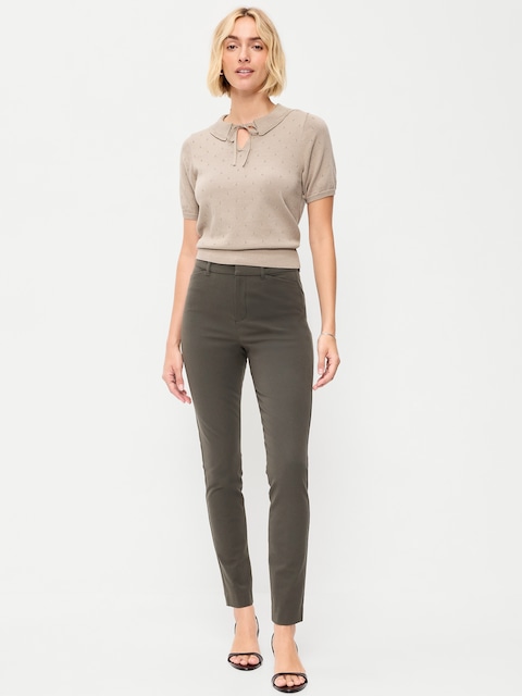 PANTALON PIXIE AJUSTÉ À TAILLE HAUTE LONGUEUR CHEVILLE