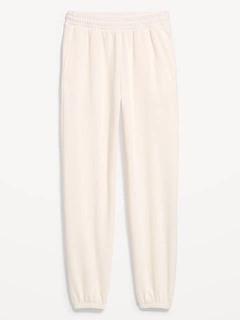 PANTALON DE JOGGING À TAILLE TRÈS HAUTE EN COTON OUATÉ PURCONFORT