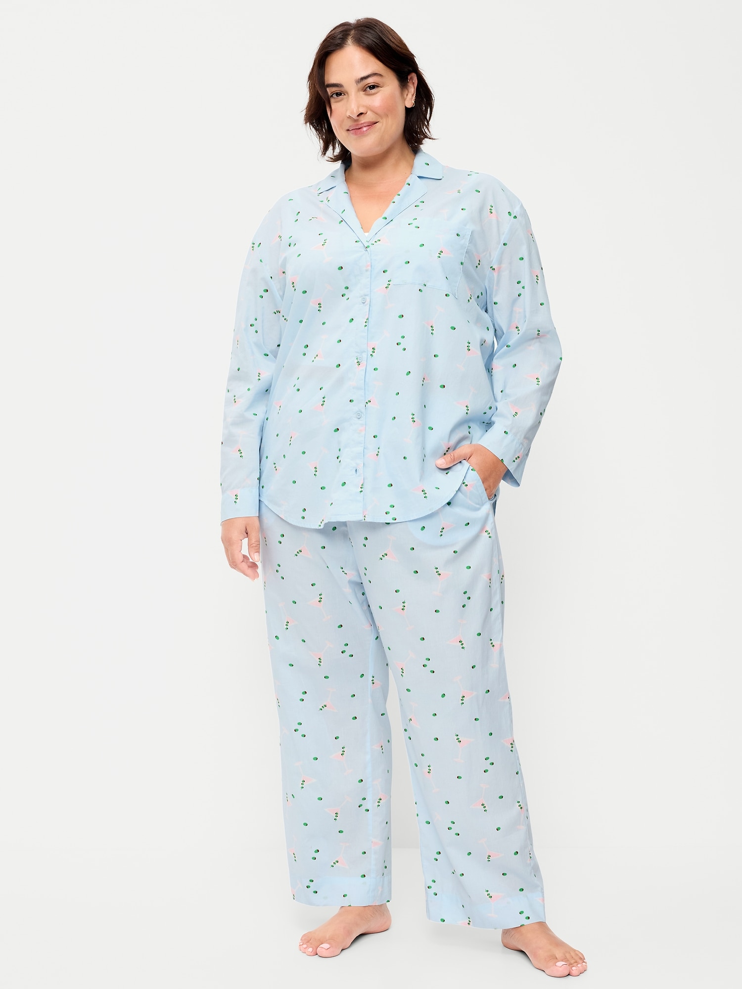 Poplin Pajama Pant Set