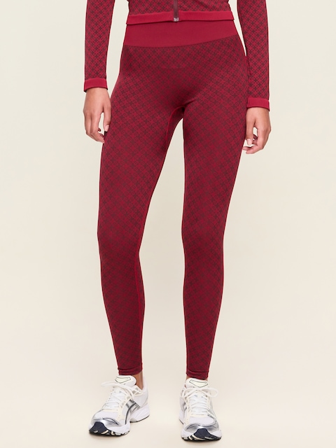 LEGGING EN JACQUARD SANS COUTURES À TAILLE HAUTE