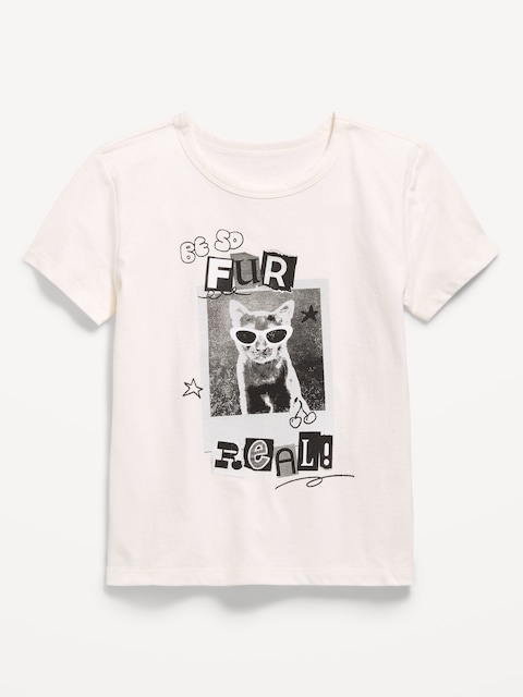 T-SHIRT À MANCHES COURTES À IMPRIMÉ POUR FILLE
