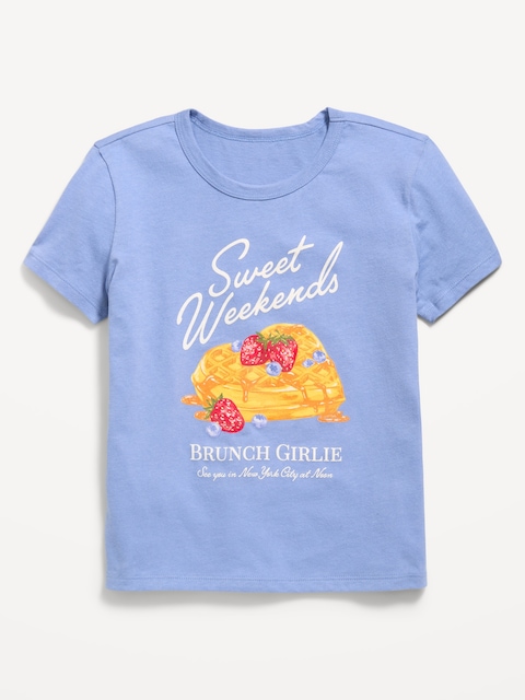 T-SHIRT À MANCHES COURTES À IMPRIMÉ POUR FILLE