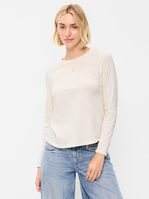 EveryWear Long-Sleeve Crew-Neck T-Shirt