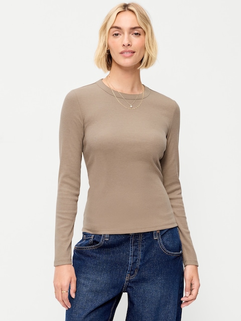 Snug Long-Sleeve Crew-Neck T-Shirt