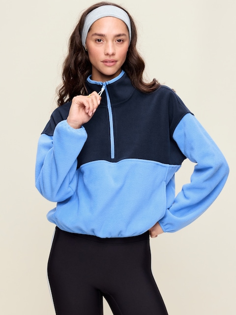 Oversized Half-Zip Performance Fleece Pullover