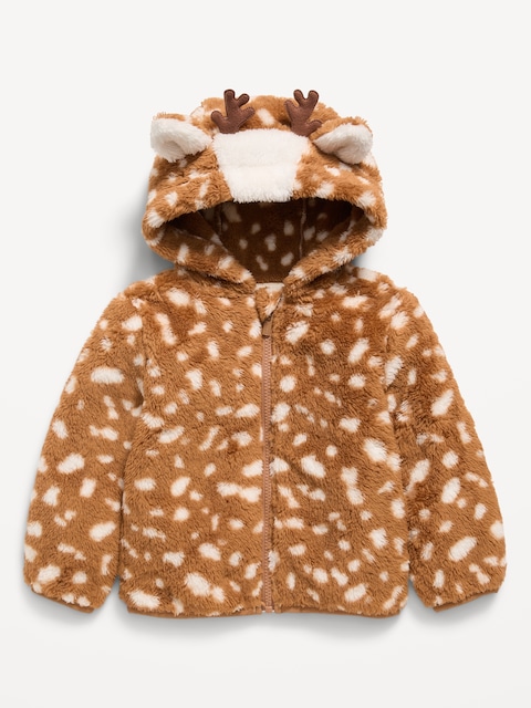 Printed Sherpa Full-Zip Jacket for Toddler Girls
