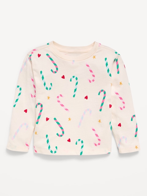 T-SHIRT À MANCHES LONGUES À MOTIF POUR TOUTE-PETITE