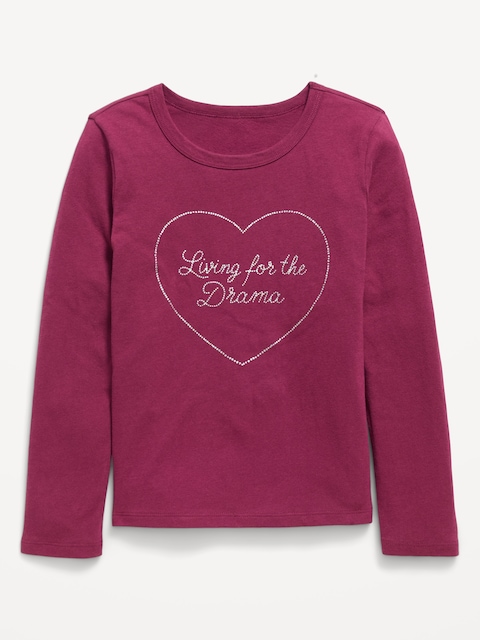 T-SHIRT À MANCHES LONGUES ET À IMPRIMÉ POUR FILLE