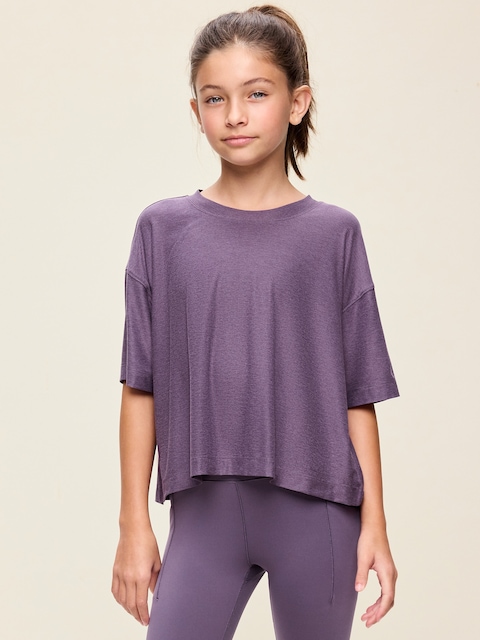 CloudMotion Short-Sleeve Boxy T-Shirt for Girls