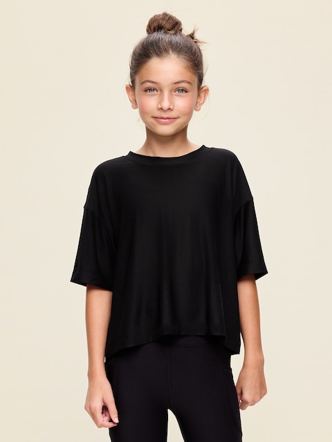 CloudMotion Short-Sleeve Boxy T-Shirt for Girls
