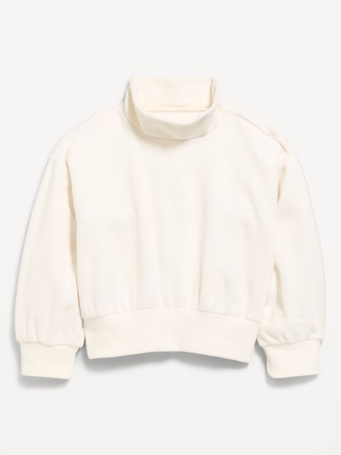 Long-Sleeve Mock-Neck Microfleece Top for Girls