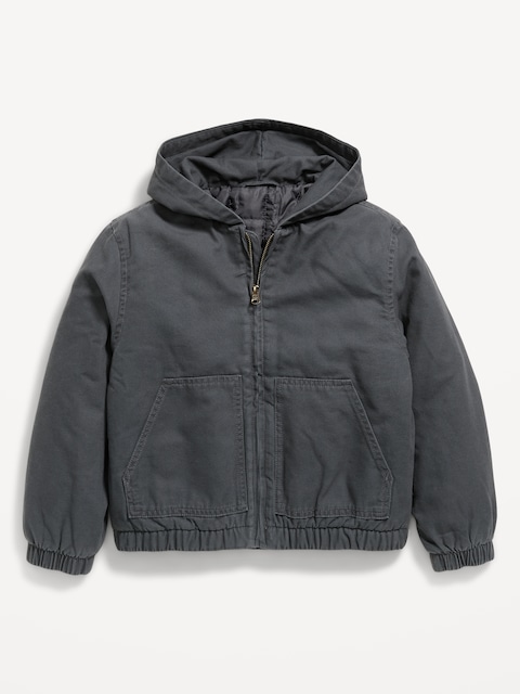Hooded Canvas Jacket for Boys
