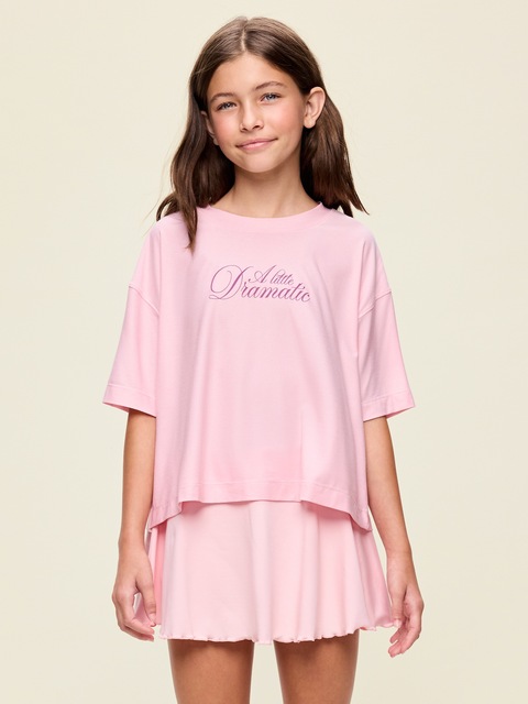 CloudMotion Short-Sleeve Boxy T-Shirt for Girls