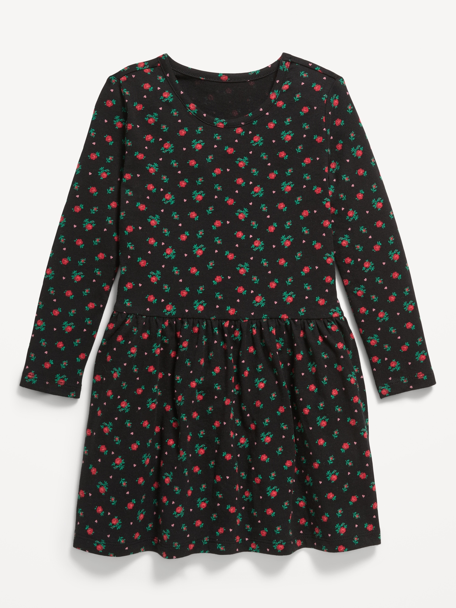Printed Long-Sleeve Dress for Toddler Girls