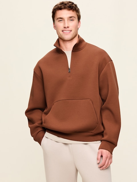Bounce Fleece Oversized Half-Zip Pullover Sweatshirt
