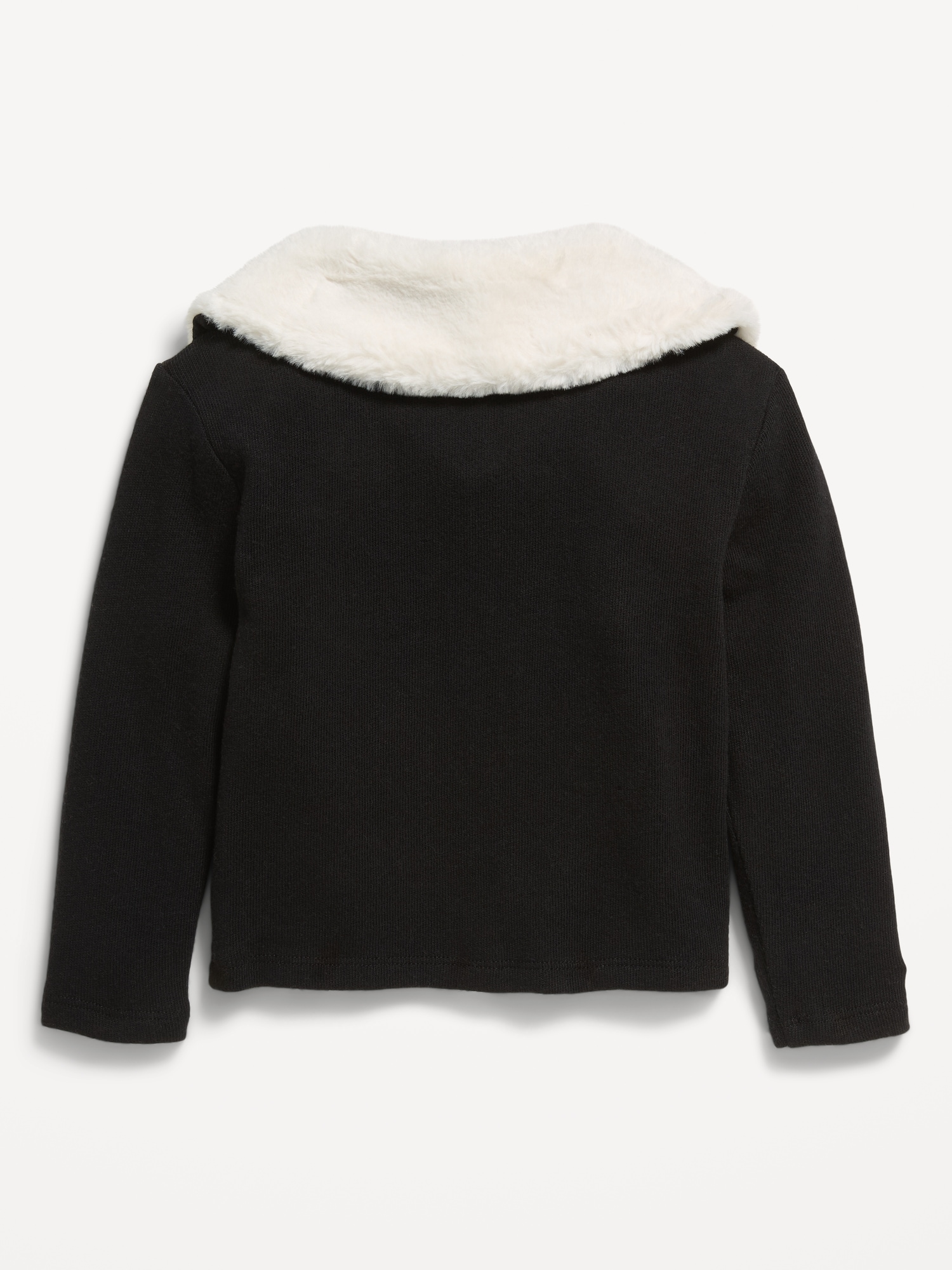 Faux-Fur Collar Cardigan Sweater for Toddler Girls