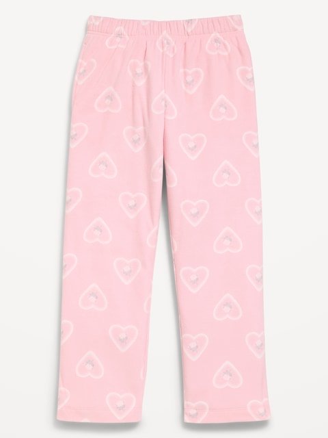 PANTALON DE PYJAMA EN MICROMOLLETON À MOTIF POUR FILLE
