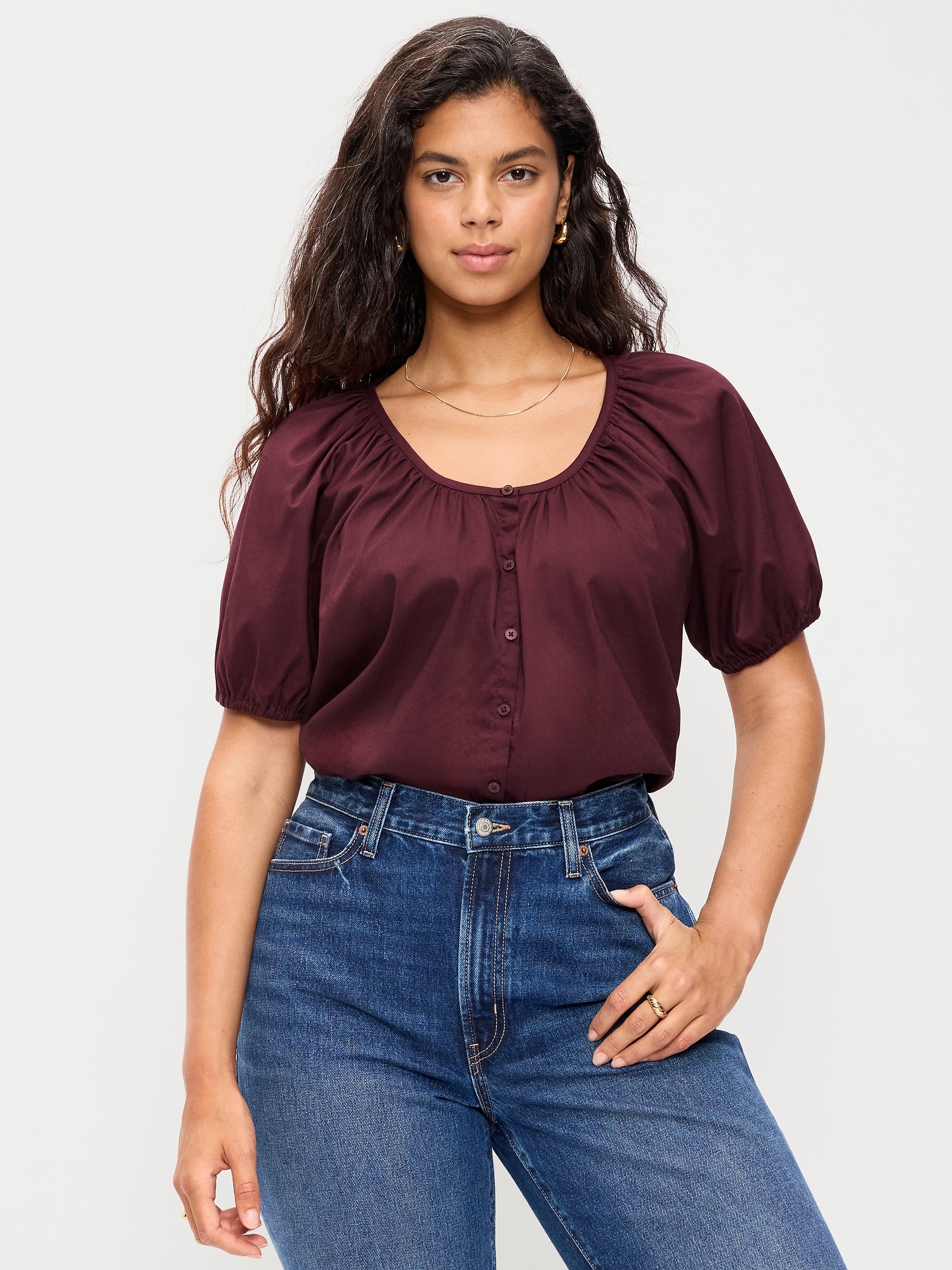 Airy Button-Down Top