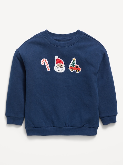 Oversized Long-Sleeve Graphic Sweatshirt for Toddler Boys