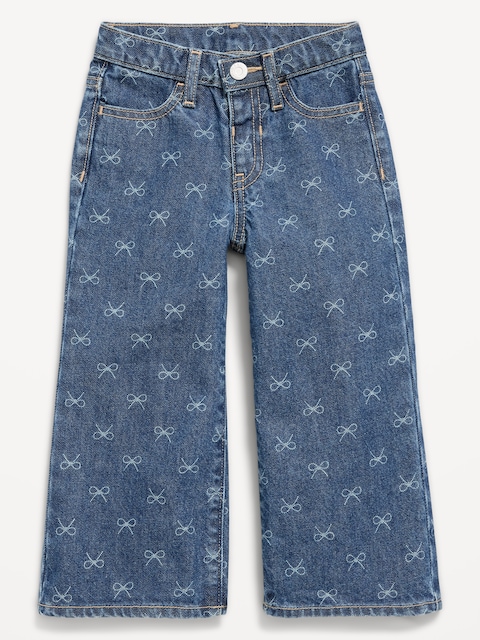 JEAN COUPE TRÈS GÉNÉREUSE JAMBE LARGE À MOTIF POUR TOUTE-PETITE