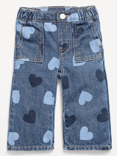 JEAN À JAMBE LARGE À MOTIF POUR BÉBÉ