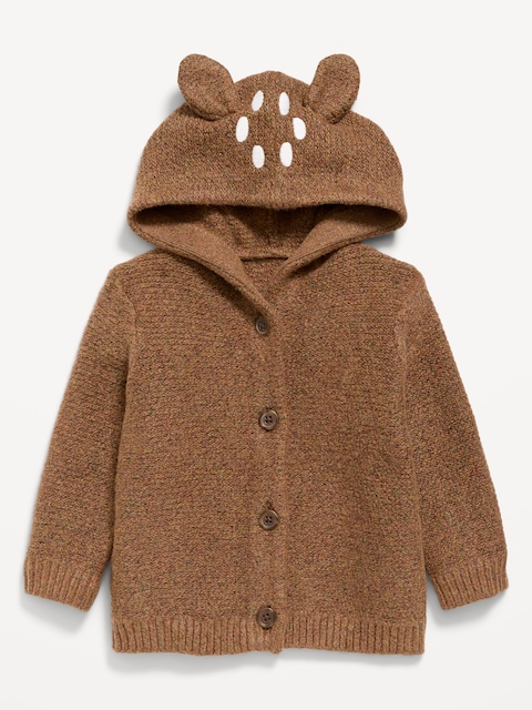 Critter Hooded Cardigan Sweater for Baby