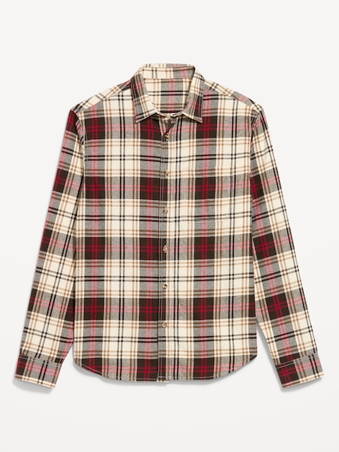 CHEMISE DÉCONTRACTÉE EN FLANELLE À MANCHES LONGUES AVEC POCHE