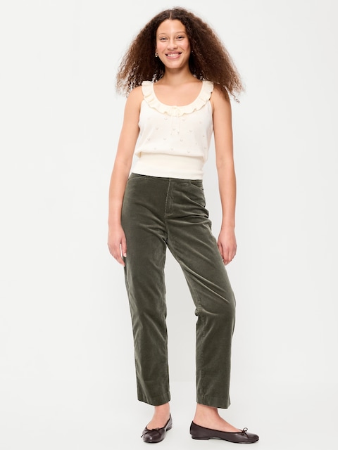 High-Waisted Pixie Straight Pants