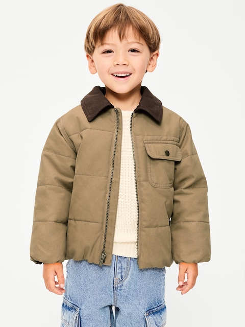 Workwear Puffer Jacket for Toddler Boys