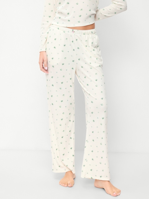 Waffle-Textured Pajama Pants