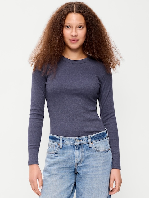 Snug Long-Sleeve Crew-Neck T-Shirt