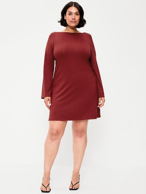 Low-Back Flare Mini Dress