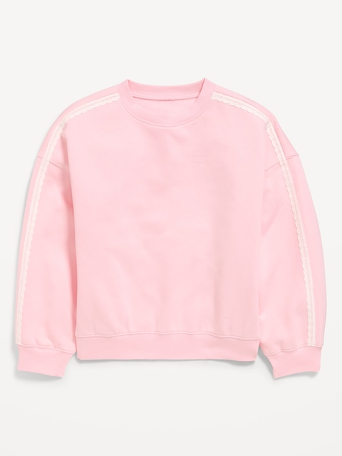 Oversized Long-Sleeve Tunic Sweatshirt for Girls