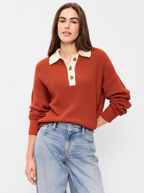 Shaker Polo Sweater