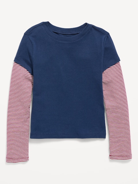 Fitted 2-in-1 Graphic T-Shirt for Girls