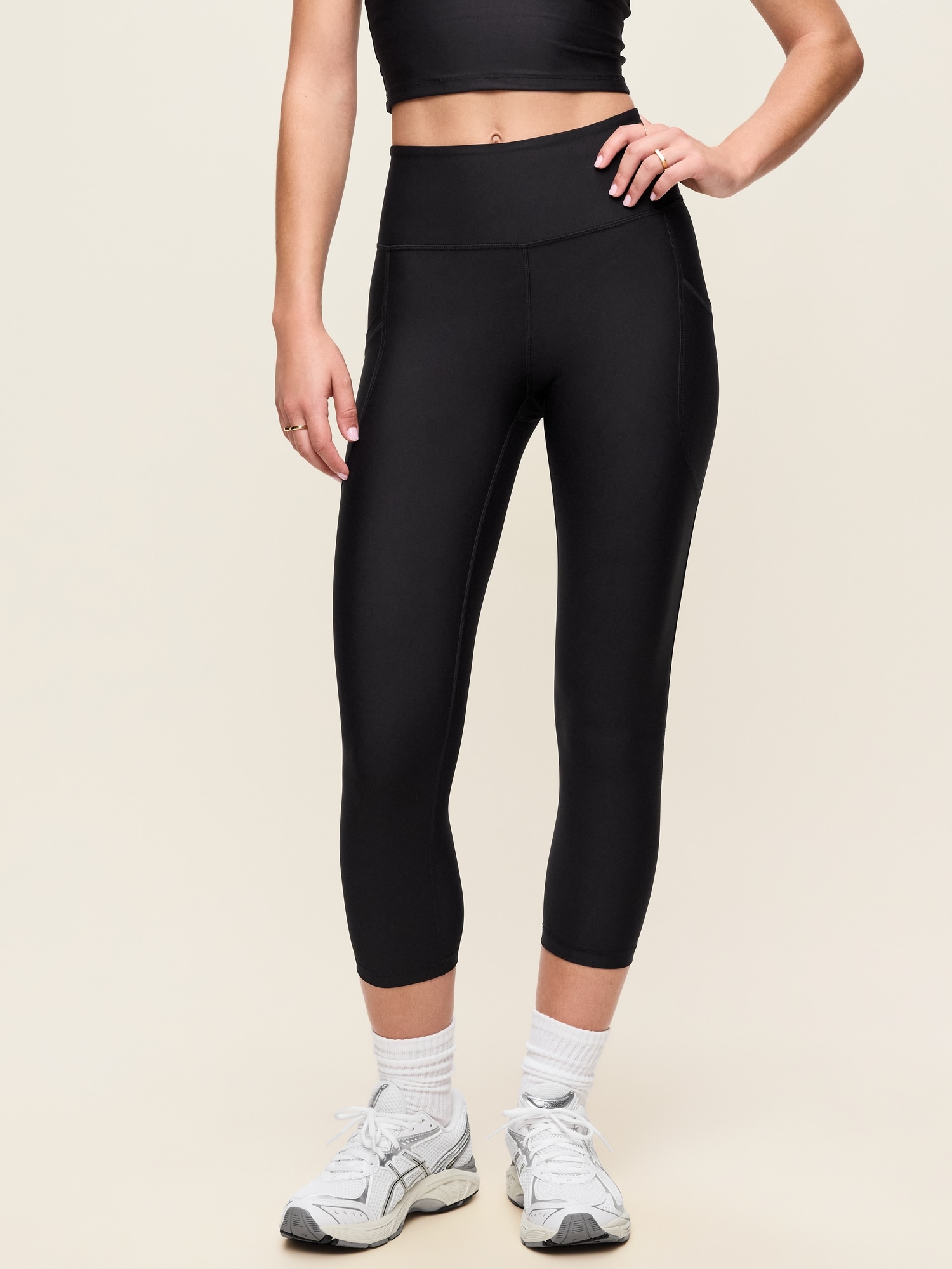 High-Waisted PowerSoft Crop Pocket Leggings