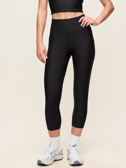 High-Waisted PowerSoft Crop Pocket Leggings