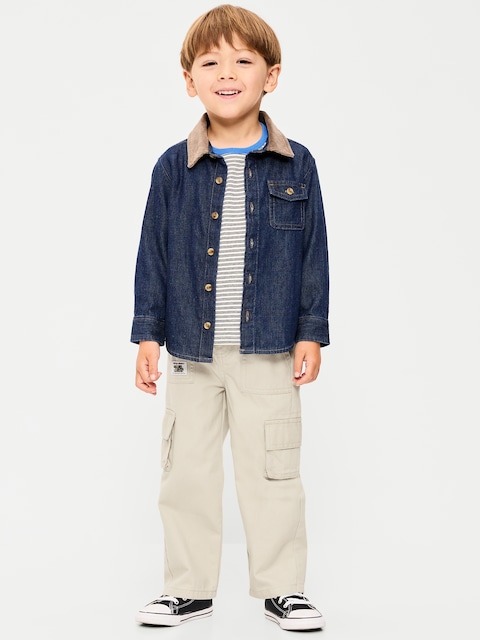 Long-Sleeve Denim Shirt for Toddler Boys