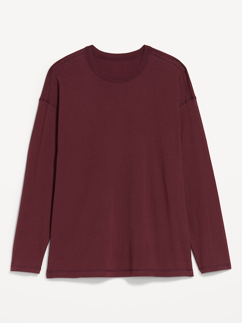 Oversized EveryWear Long-Sleeve Tunic T-Shirt