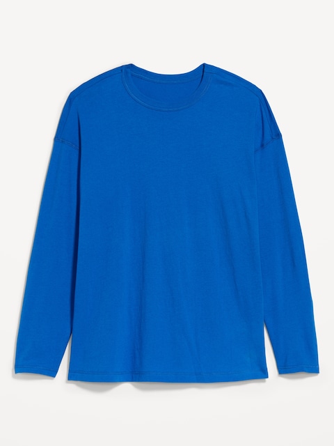 Oversized EveryWear Long-Sleeve Tunic T-Shirt