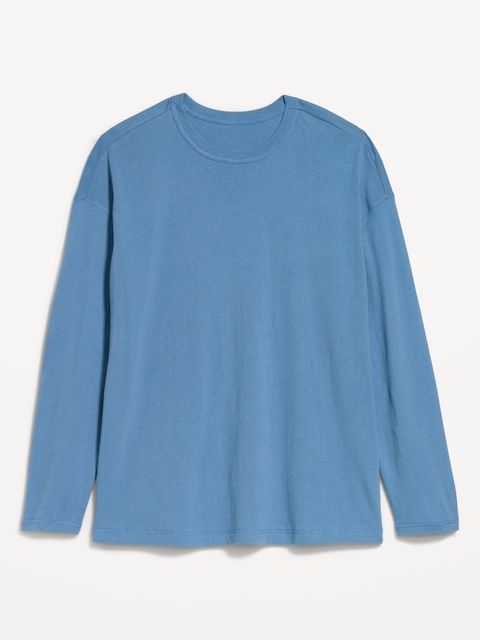 Oversized EveryWear Long-Sleeve Tunic T-Shirt