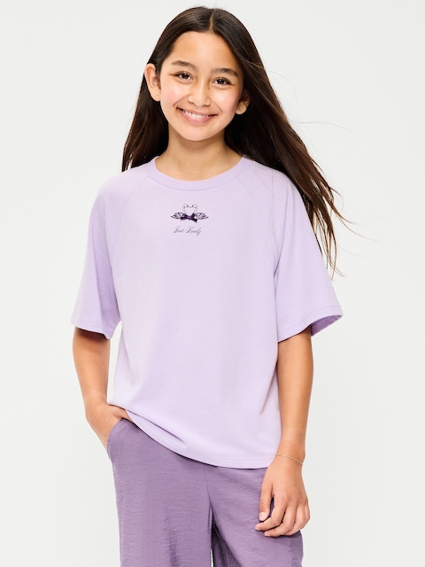 Oversized Short-Sleeve Graphic T-Shirt for Girls