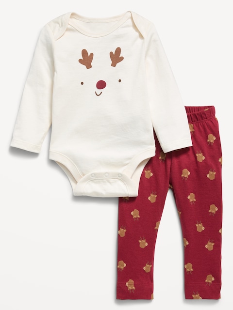 Long-Sleeve Bodysuit and Leggings Set for Baby