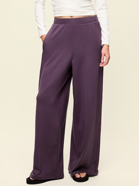 High-Waisted Bounce Lite Drapey Wide-Leg Pleated Pants